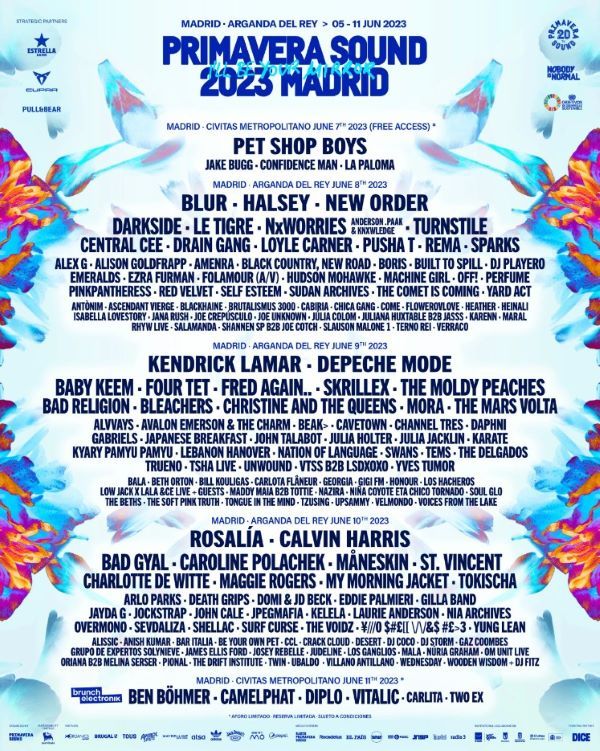 Primavera Sound 2023 cartel