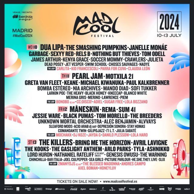 Mad Cool Cartel Definitivo 2024 Mad Cool 2024