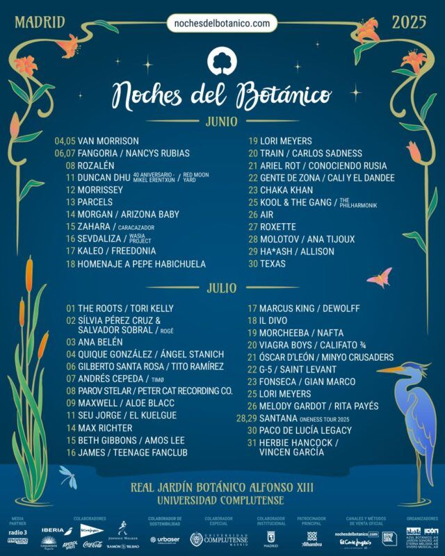 Noches del Botánico Cartel Noches del Botánico Cartel 2025
